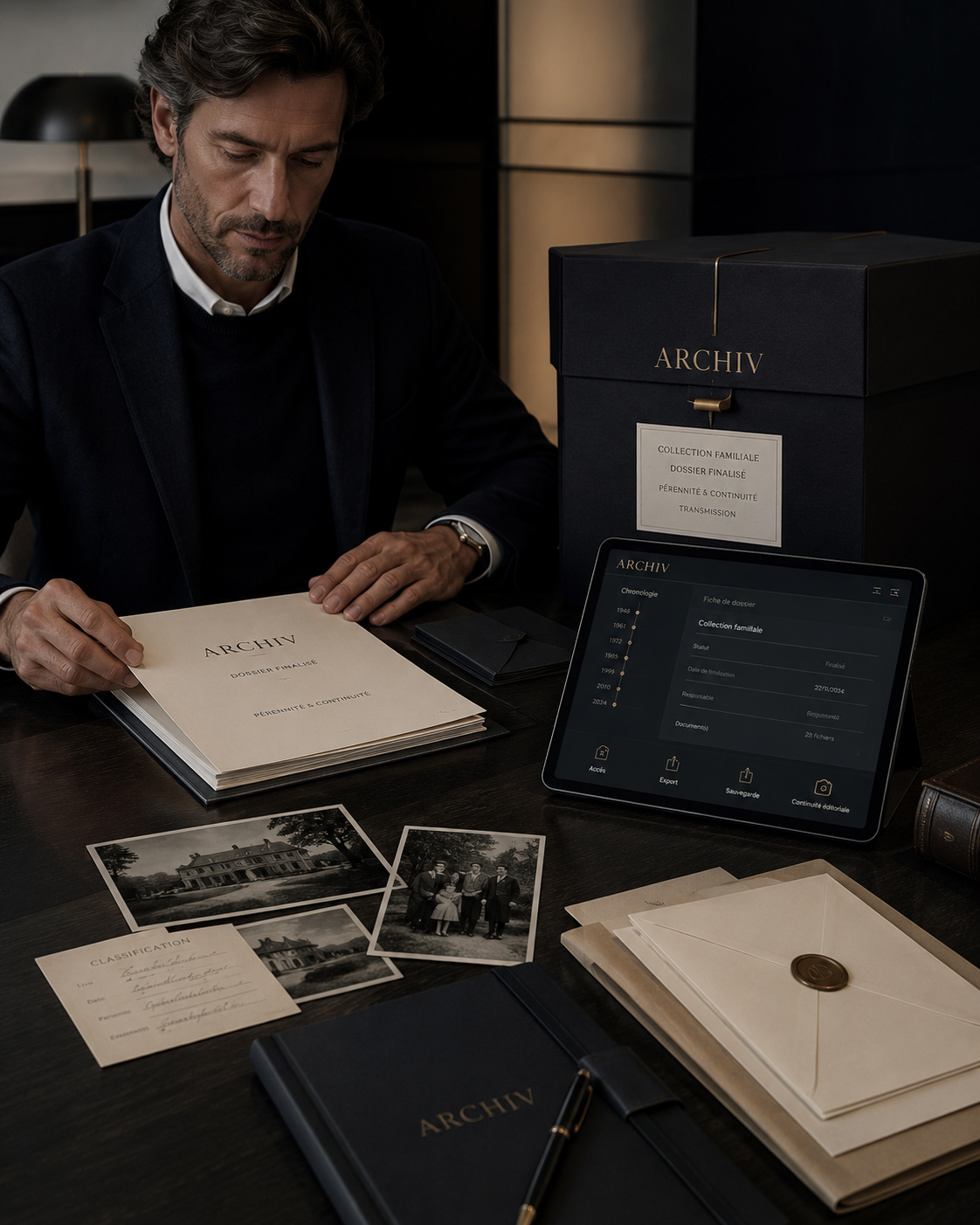 Archive numérique durable avec documents, interface, export et continuité éditoriale